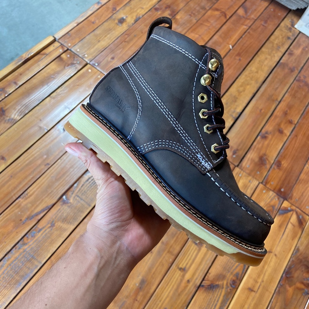 Red hawk work boots steel and non steel available.